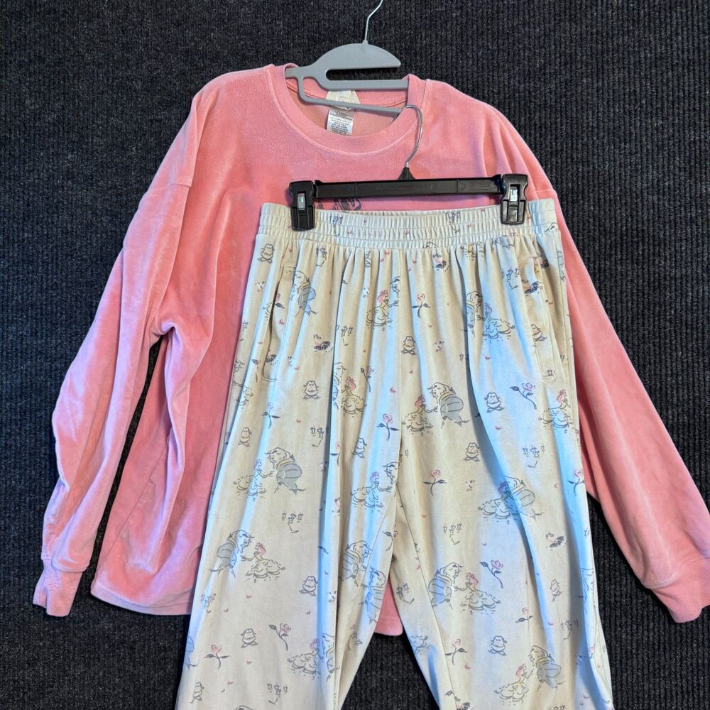 Munki Munki Disney Beauty Beast Tale As Old As Time PJ Set Womens L